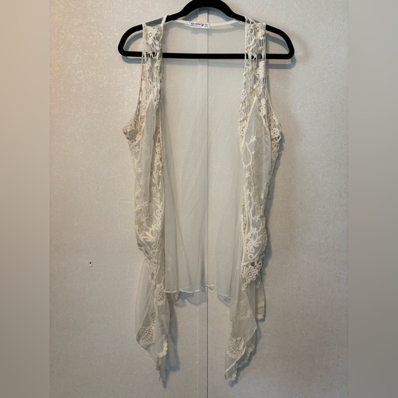 Knitworks Jackets & Blazers - Knitworks | Cream Sheer Vest | Size